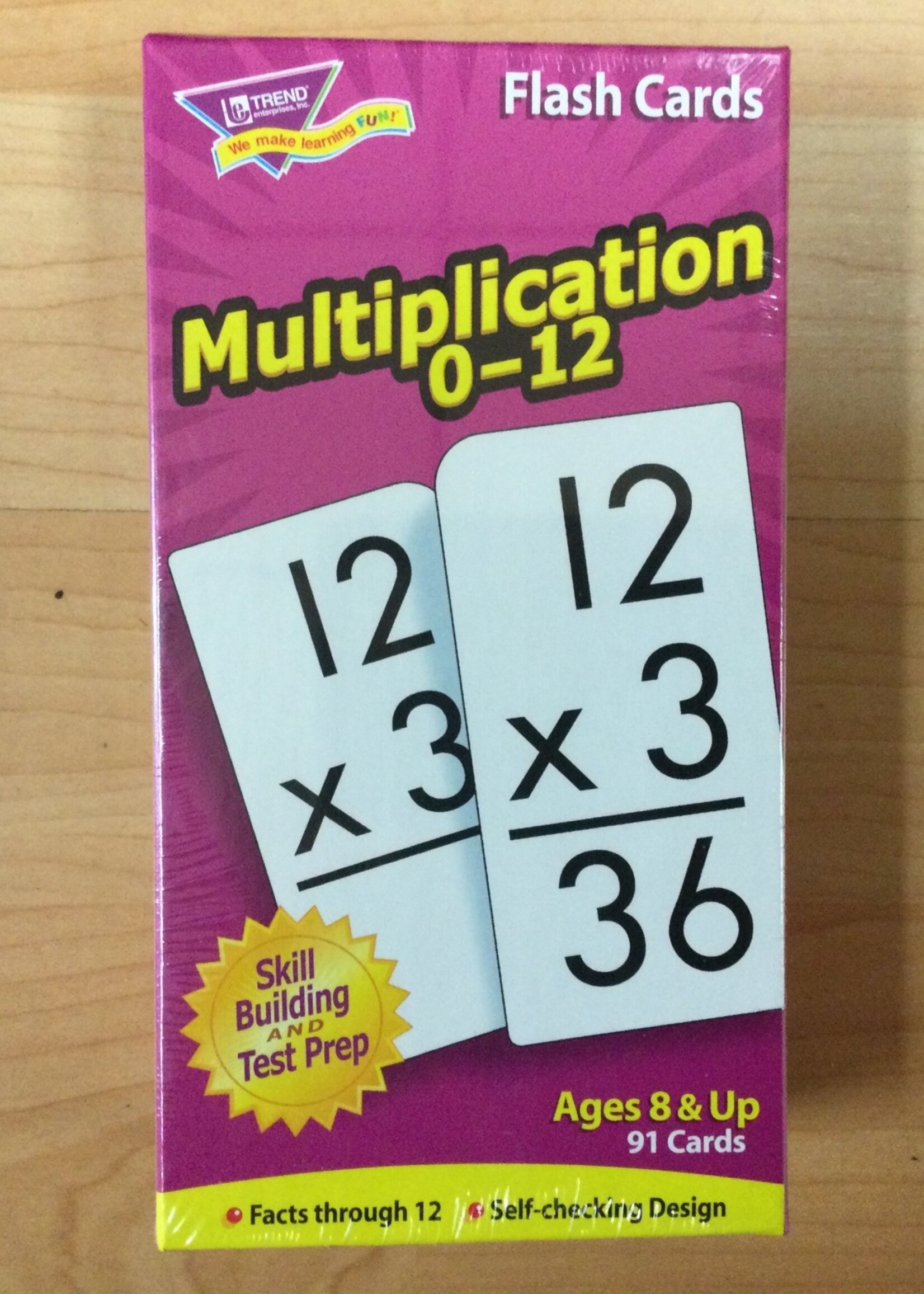 Multiplication 0-12 Flash Cards