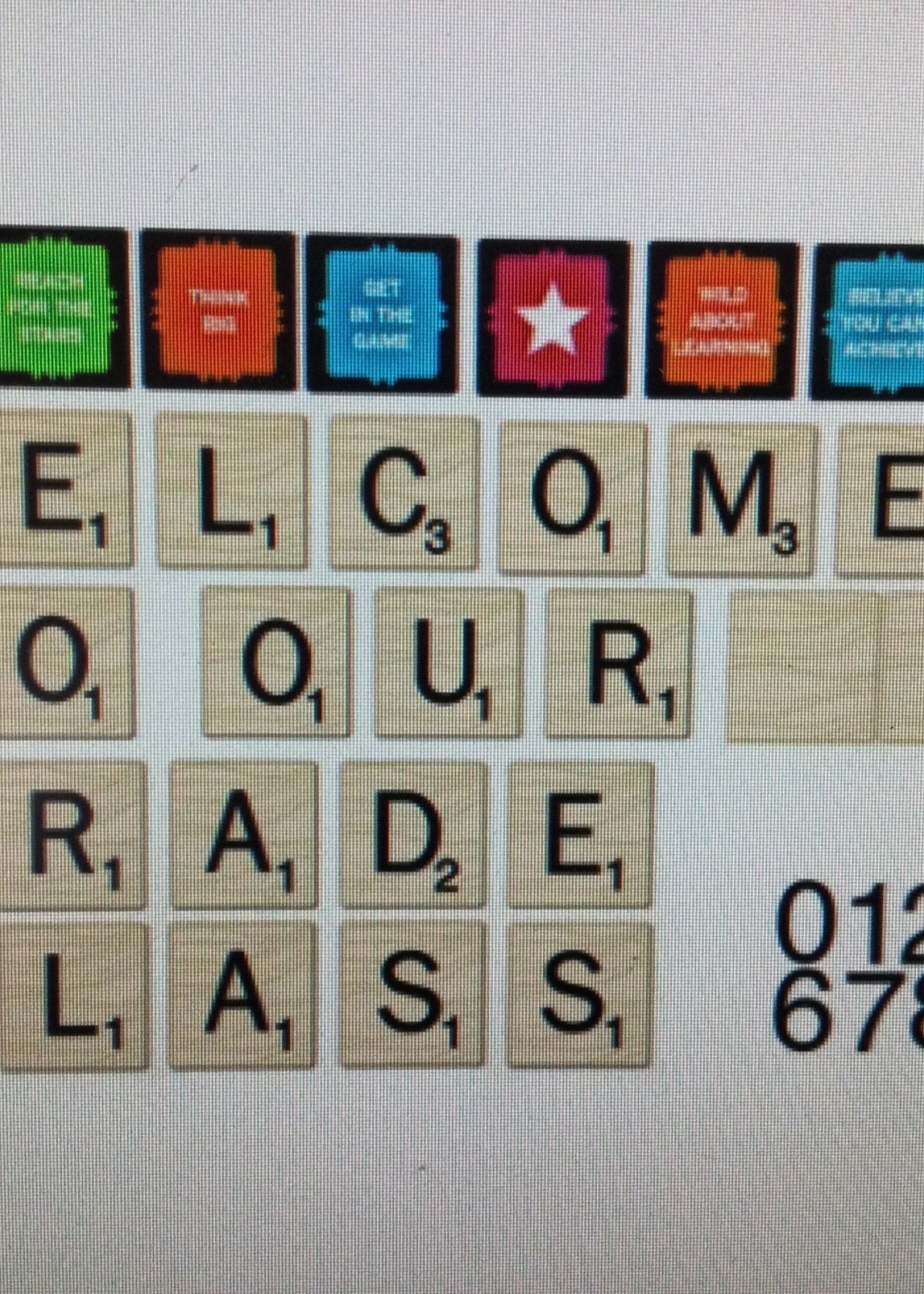 Scrabble Welcome Mini Bulletin Board Set