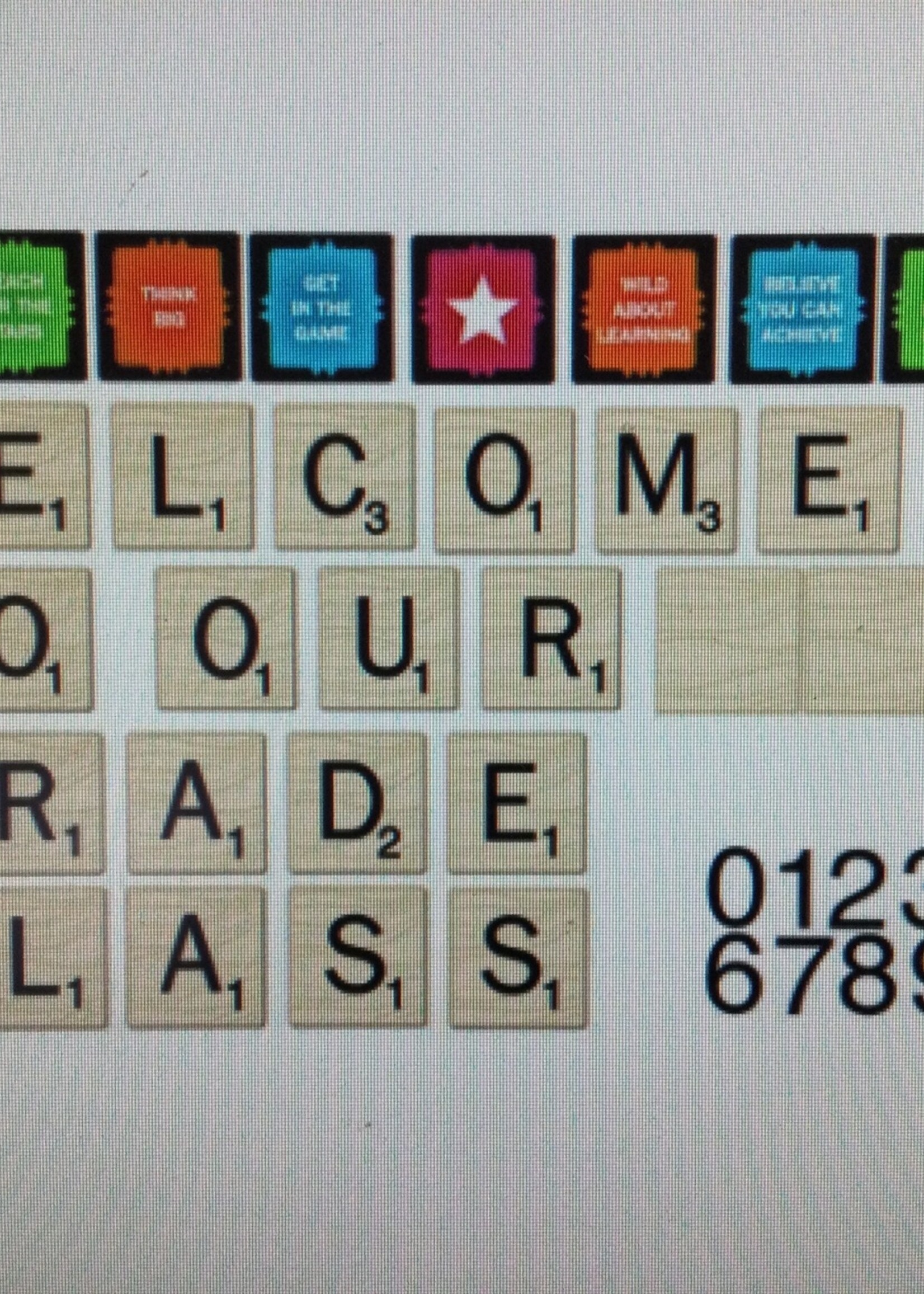 Scrabble Welcome Mini Bulletin Board Set