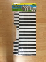 Black & White Stripes Awning