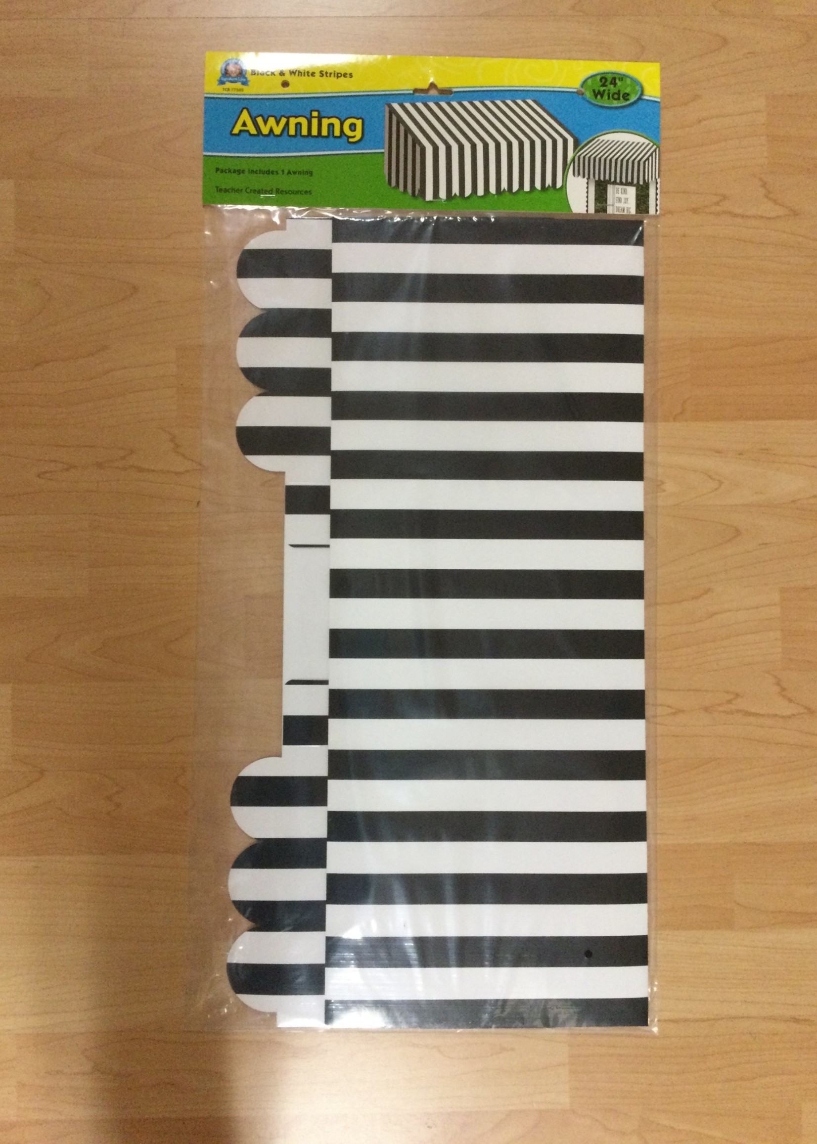 Black & White Stripes Awning