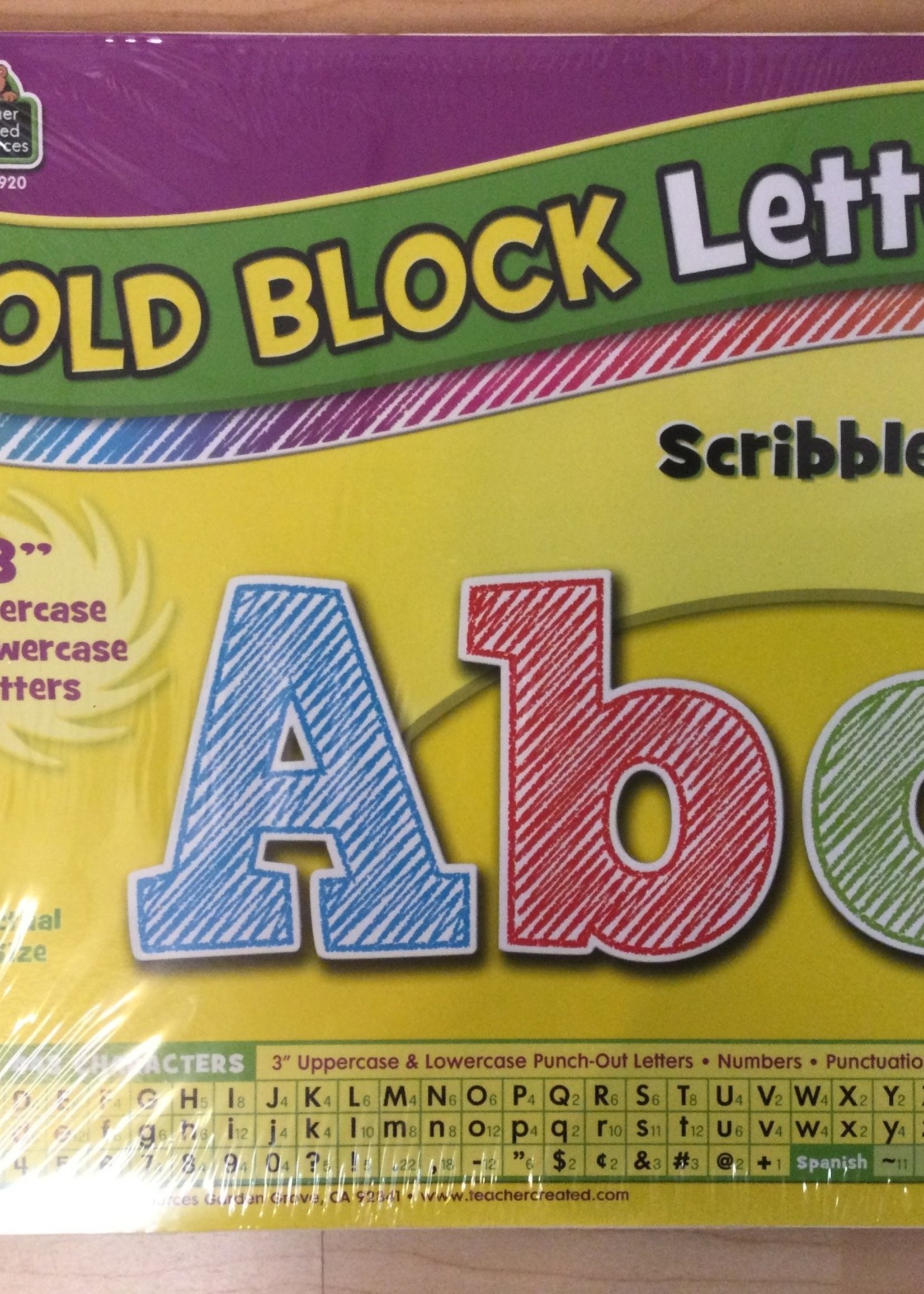 Scribble 3" Bold Block Letters