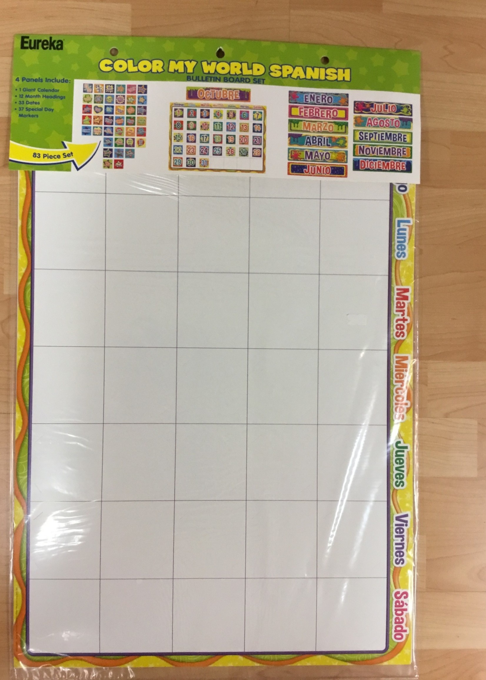 Color My World Spanish Calendar Bulletin Board