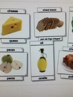 Food Photo Language Cards English/Spanish 56 sets