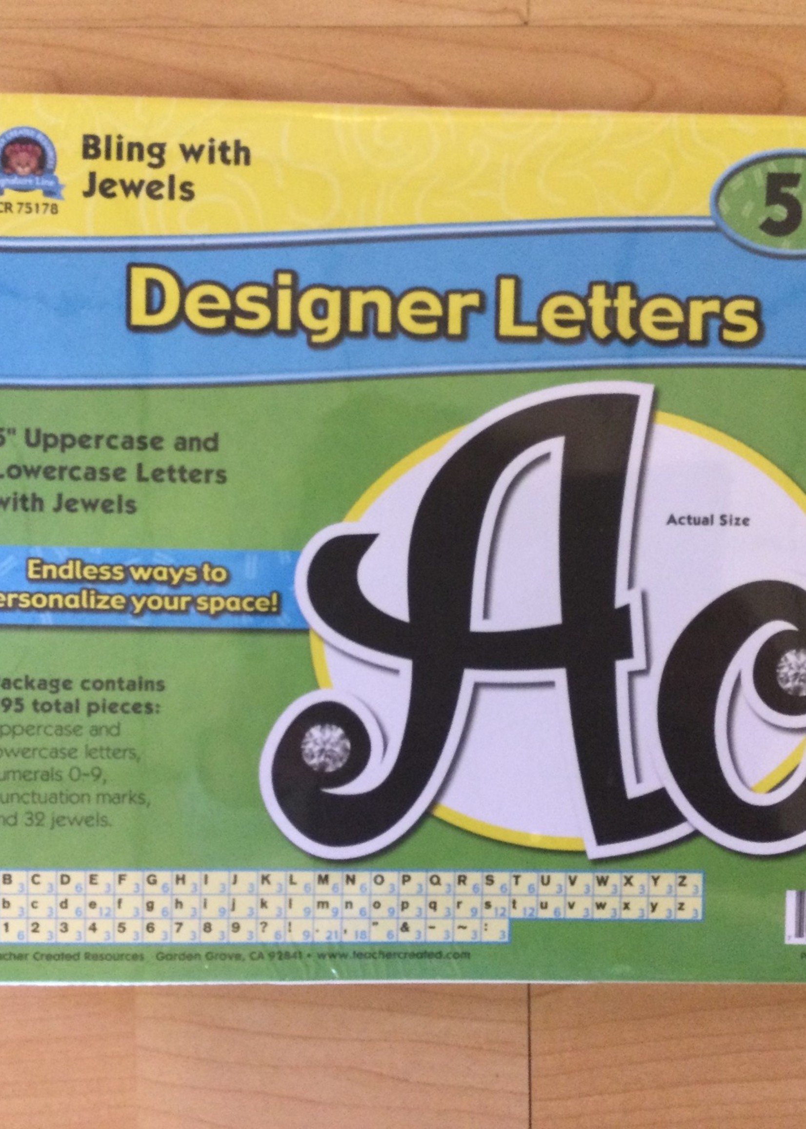 5" Bling Letters w/White Jewels