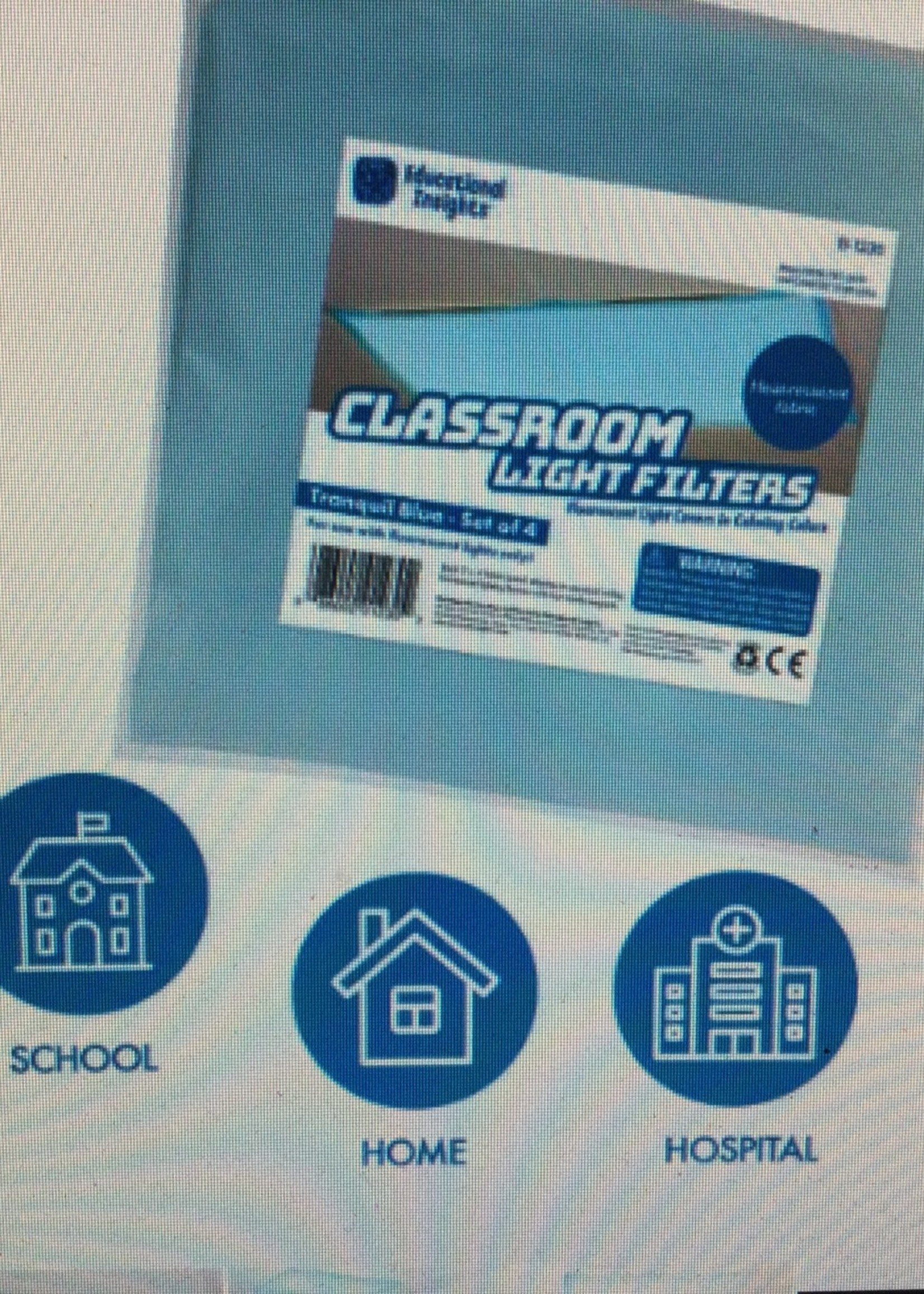 Classroom Light Filters Tranquil Blue 4 pk