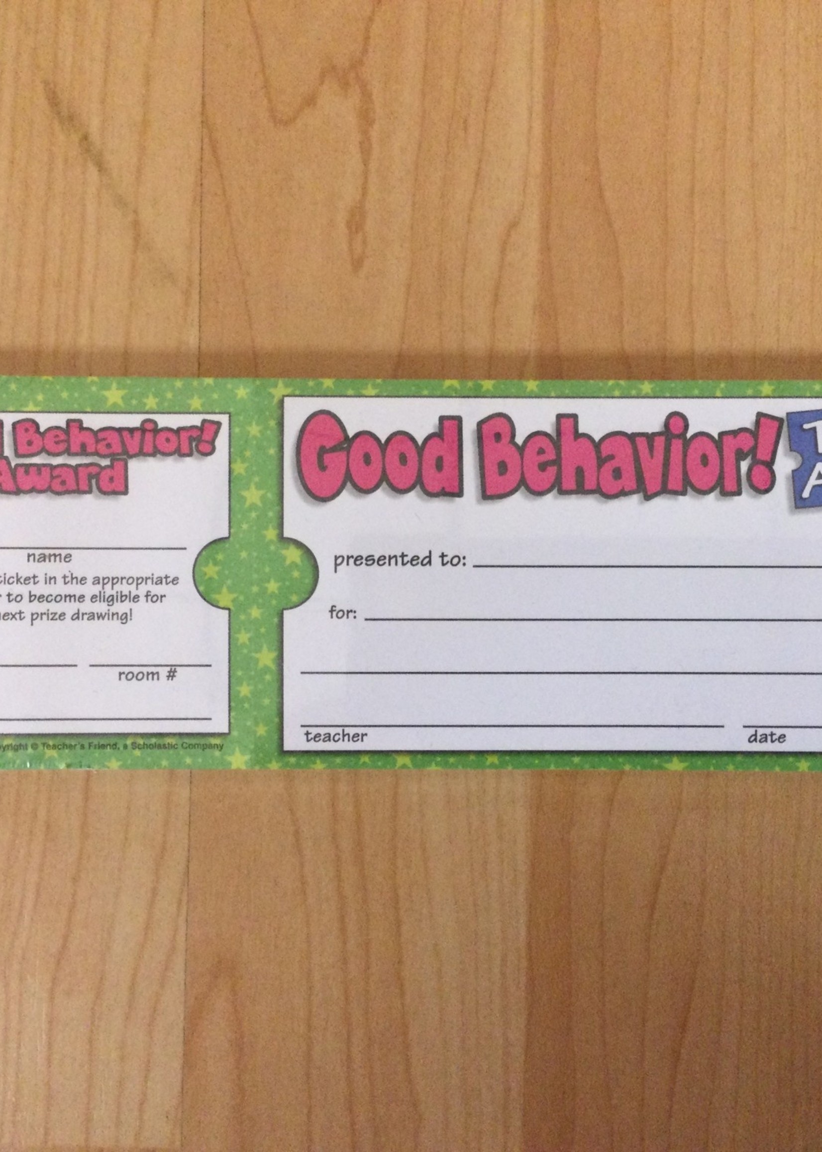 Good Behavior Tickets 100pc
