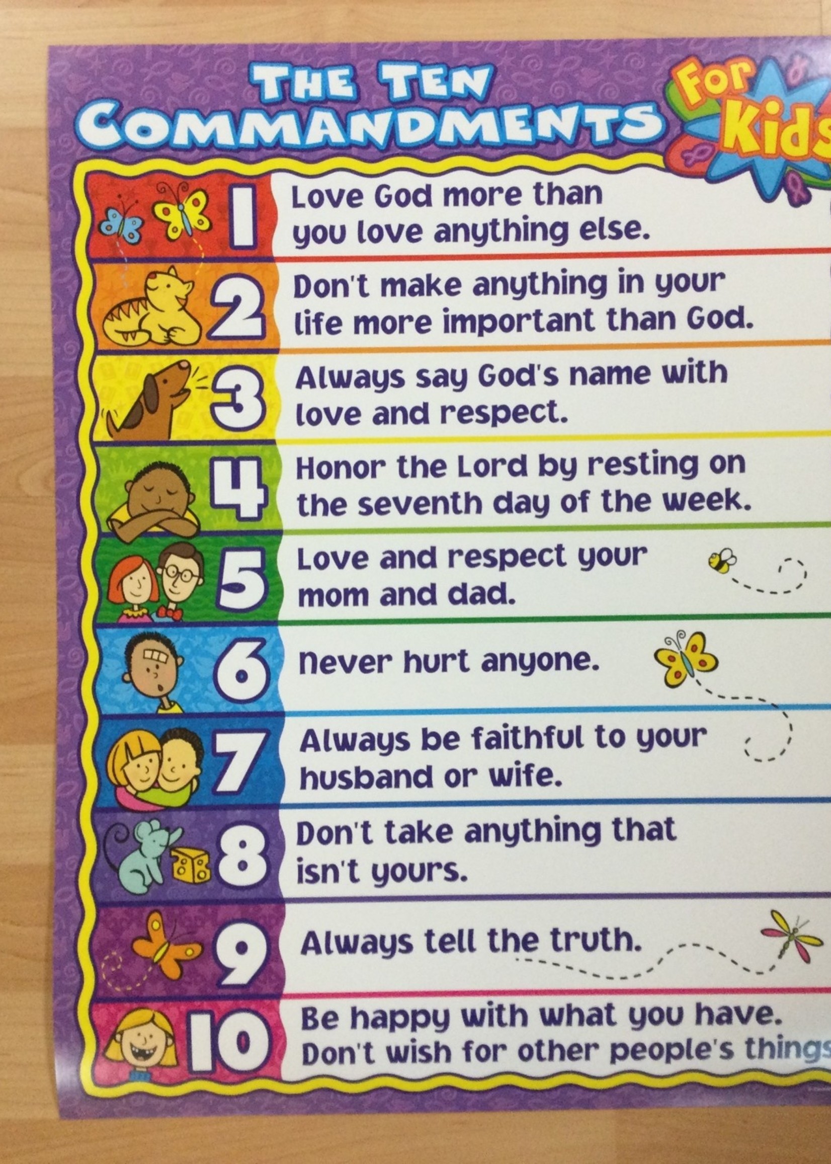 The Ten Commandments Chart School Spot 2066