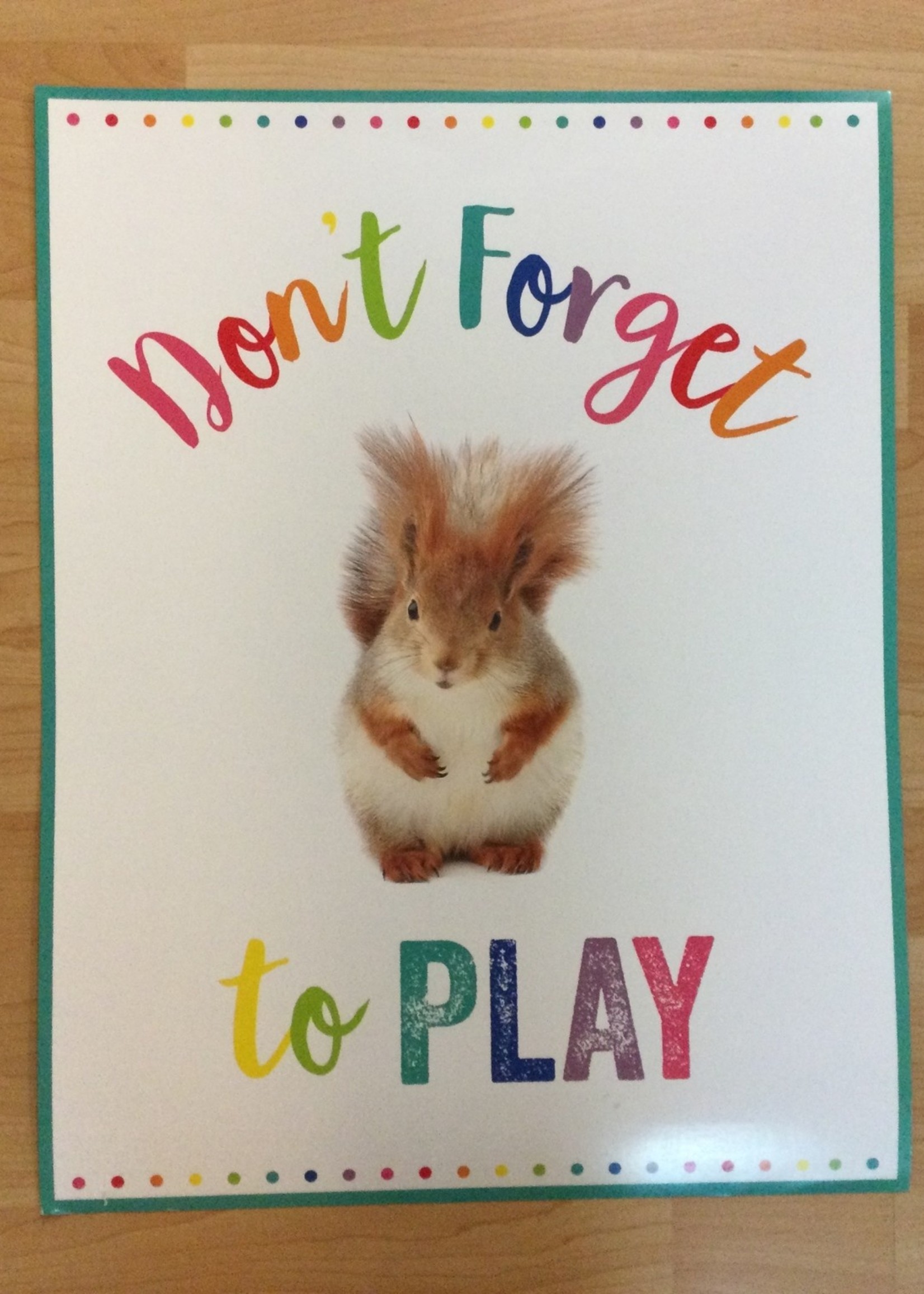 Schoolgirl Style Woodland Whimsy Don't Forget to Play Chart