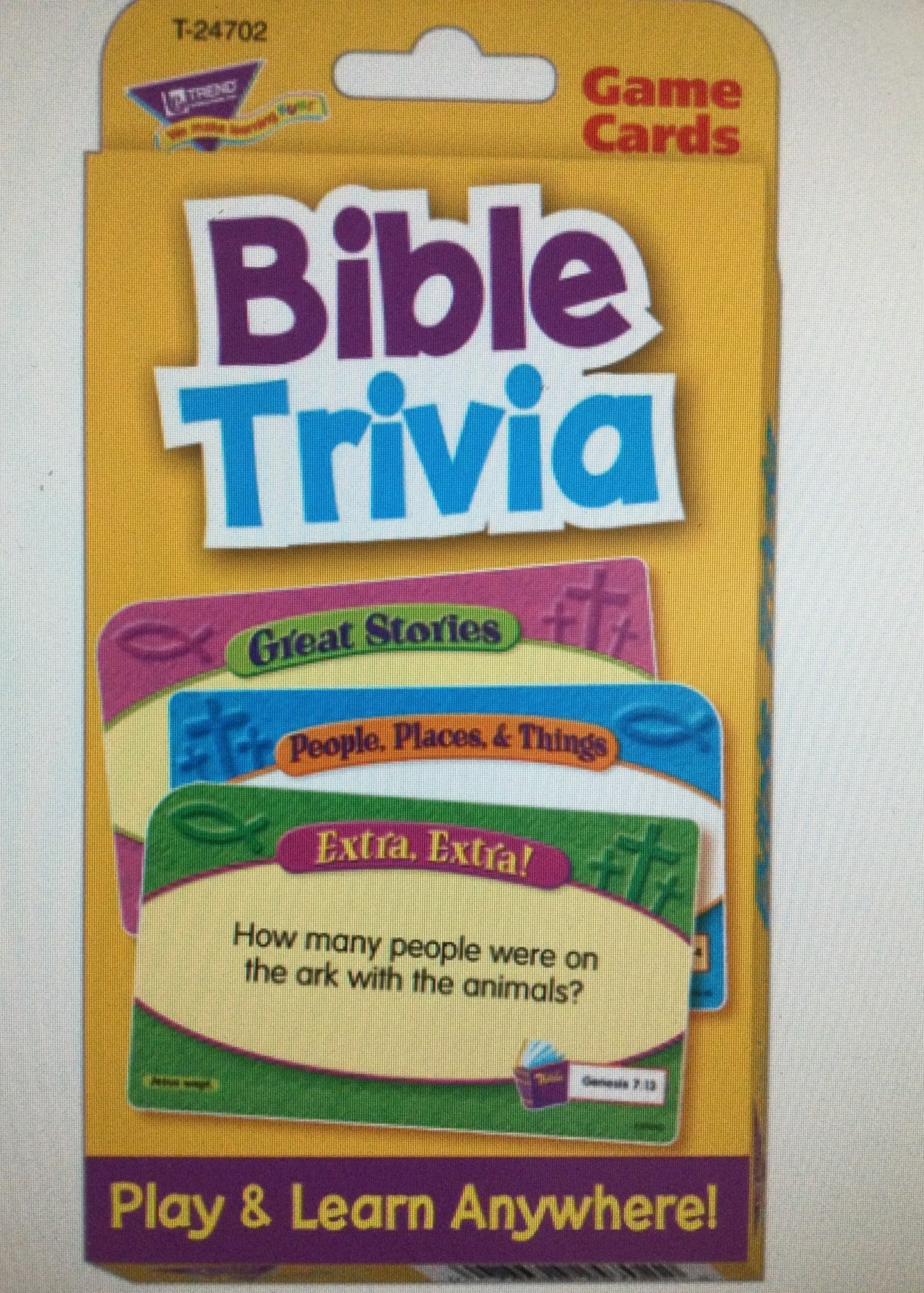 Bible Trivia Flash Cards 56 2-sided cards