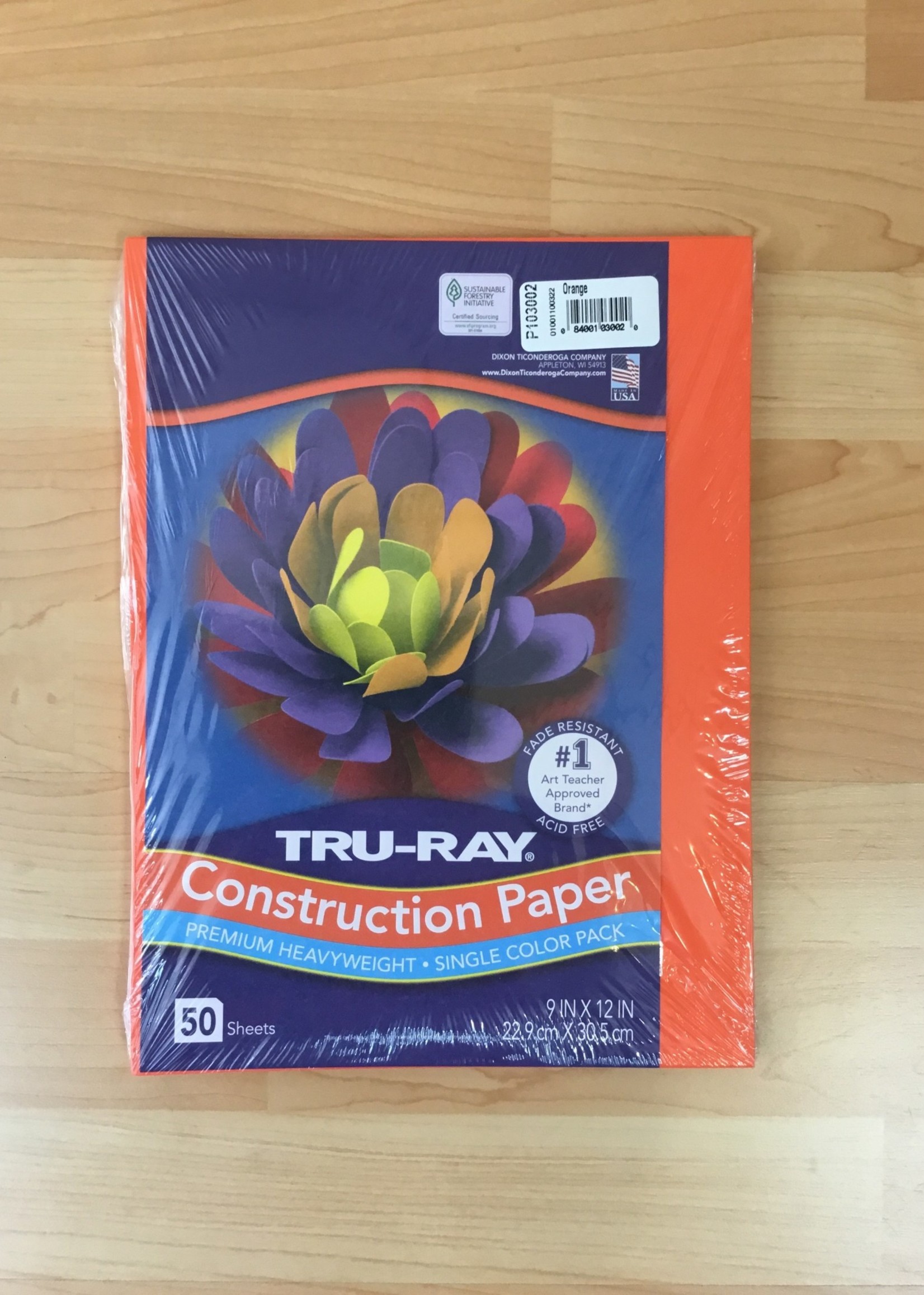 Orange 9"x12" Construction Paper 50 sheets