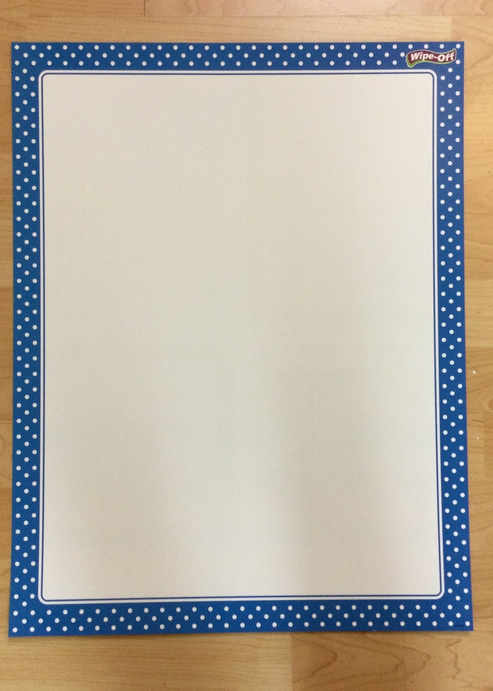 Blue Polka Dot Wipe-Off Chart
