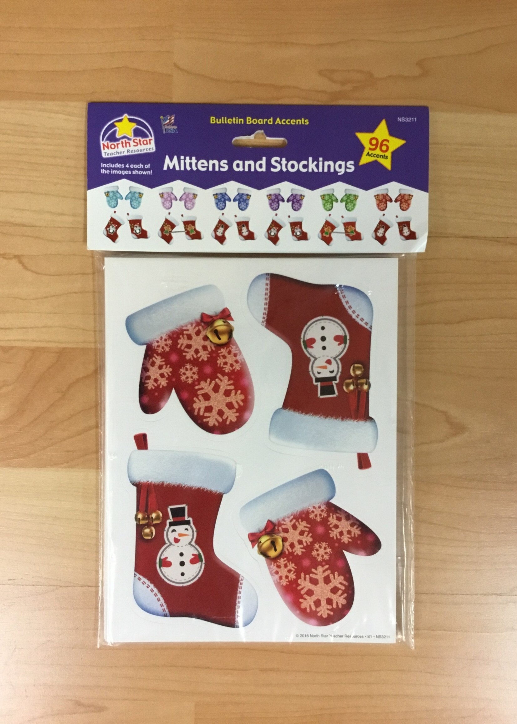 Mittens and Stockings Cutouts 96pc