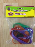 Happy Birthday Wristbands 10pk