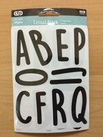 Casual Black Letter Stickers 2" 109pc