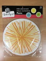 Schoolgirl Style XL Hello Sunshine Poms Cutouts 12pc