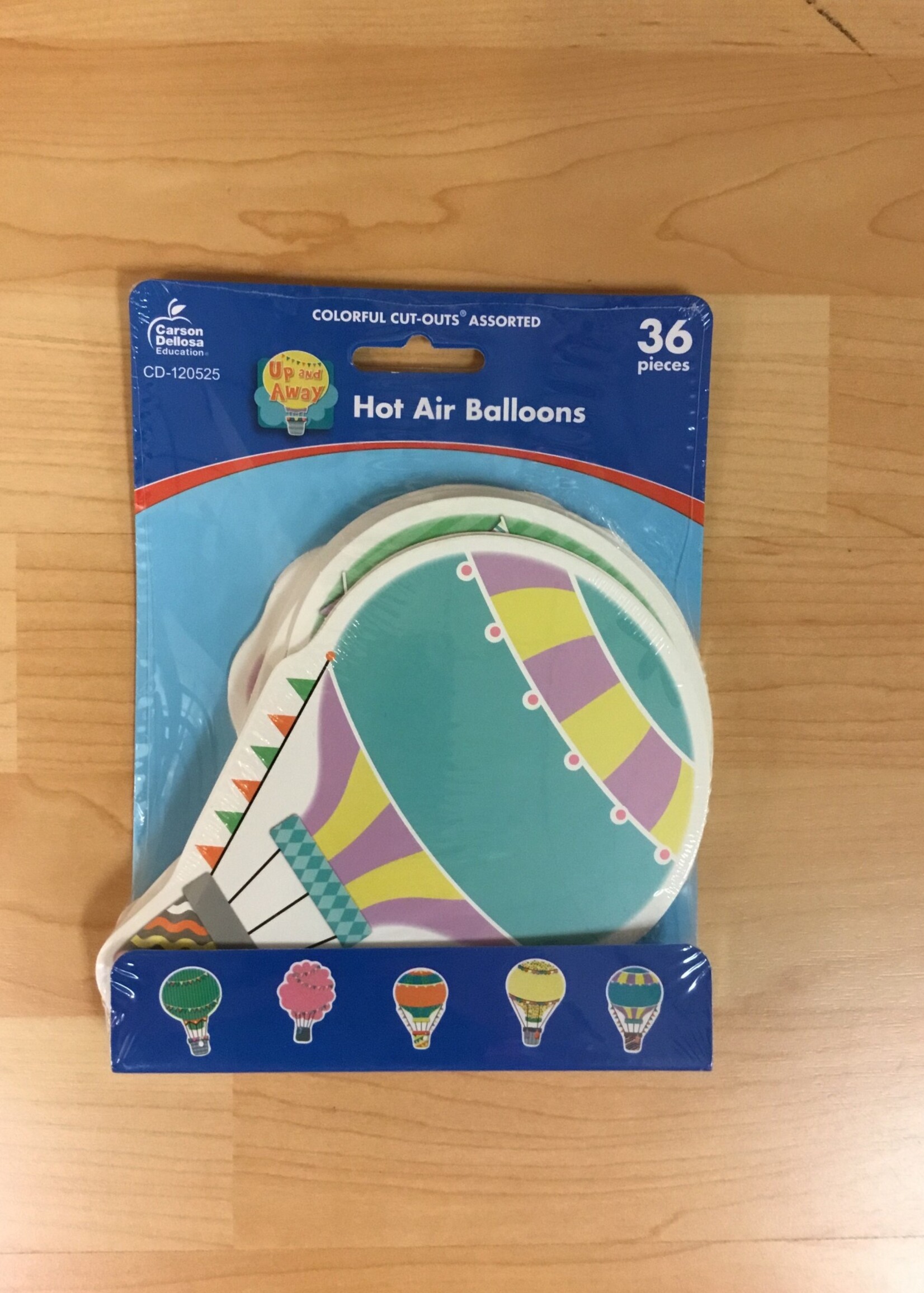 Hot Air Balloons Cutouts Up and Away 36pc