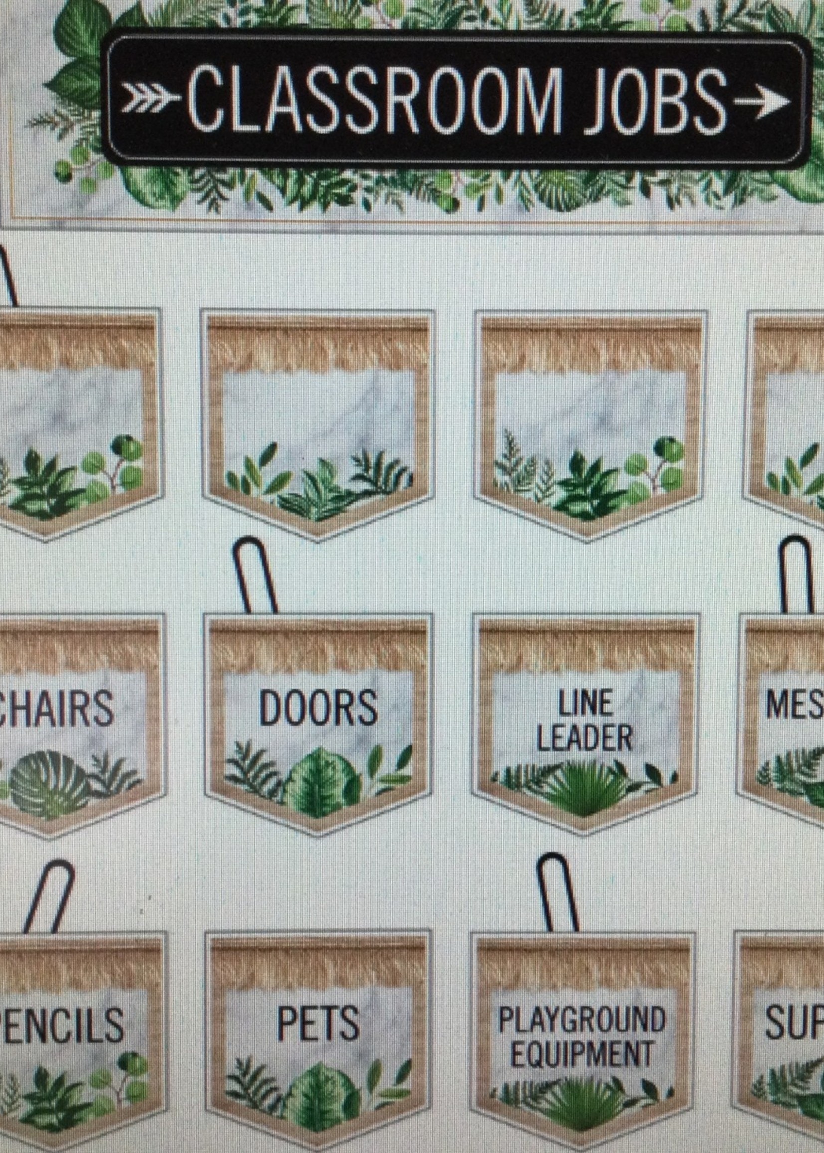 Schoolgirl Style Simply Boho Classroom Jobs Mini Bulletin Board