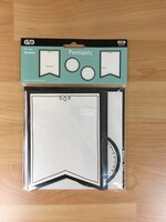 Core Decor Black & White Pennants Cutouts 48pc