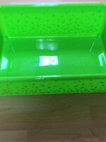 Lime Confetti Large Storage Bin