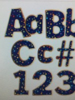 Rainbow Confetti 4" Letters 219pc