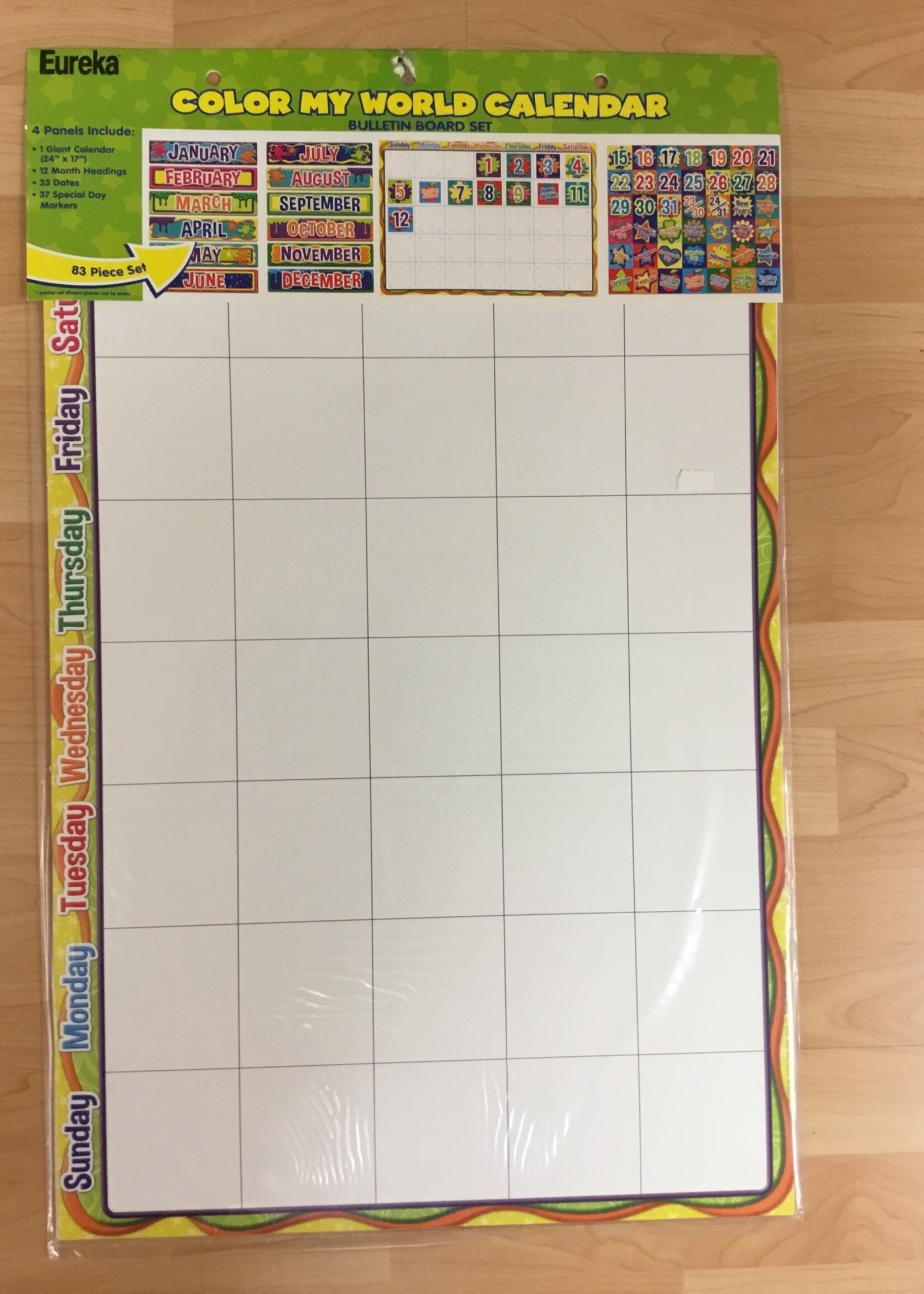 Color My World Calendar Bulletin Board