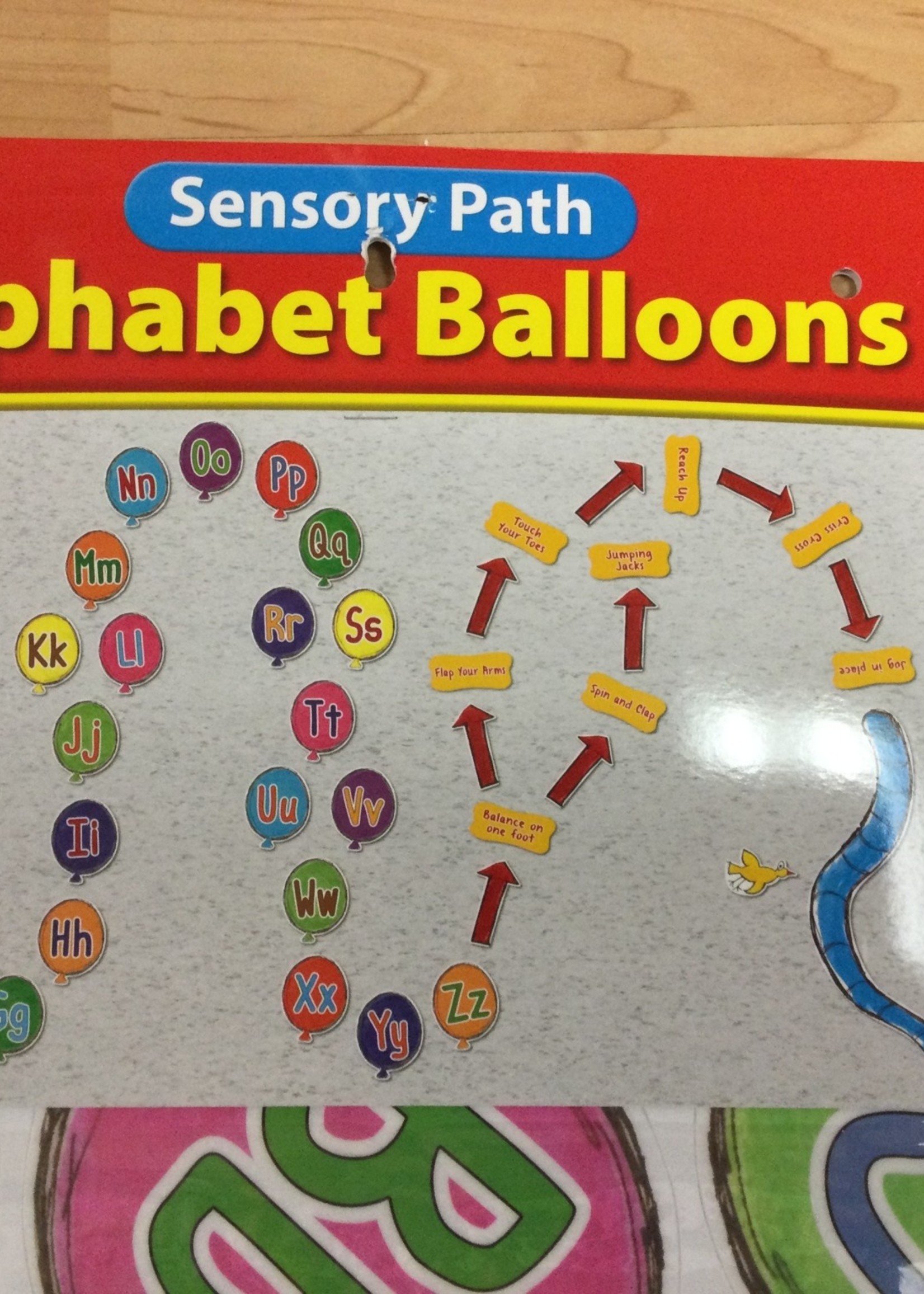 Pete the Cat Alphabet Balloons Sensory Path