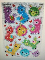 Llama Love Sparkle Stickers 2 sheets