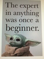 Star Wars The Expert In Anything Was Once A Beginner Mandalorian Poster