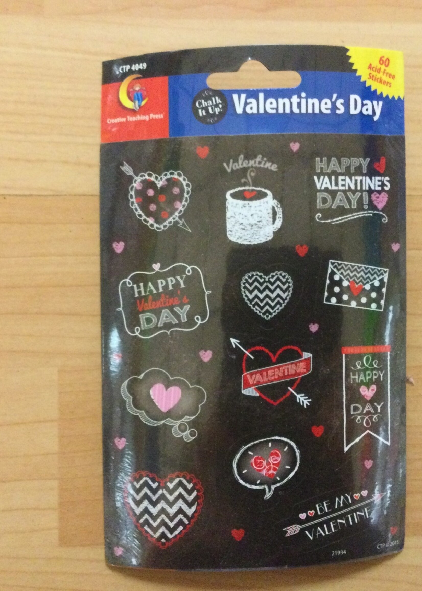 Chalk It Up Valentine's Day Stickers 60pc