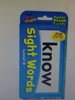 Sight Words B Flash Cards 108 words