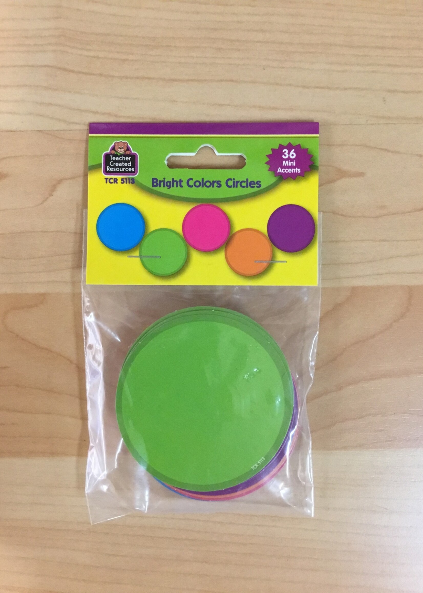 Bright Colors Circles Mini Accents 36pc