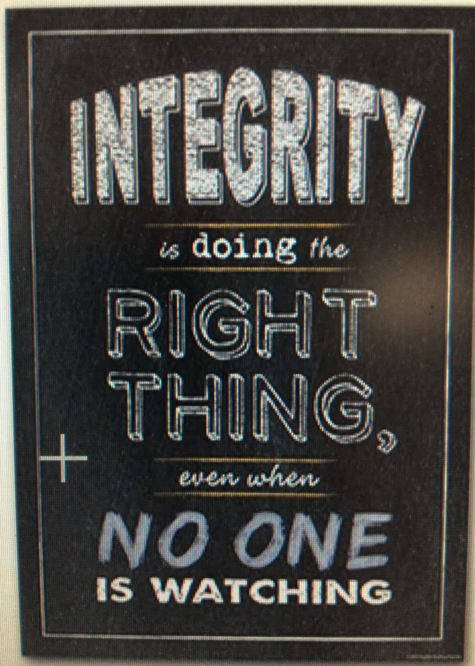 Integrity... Poster