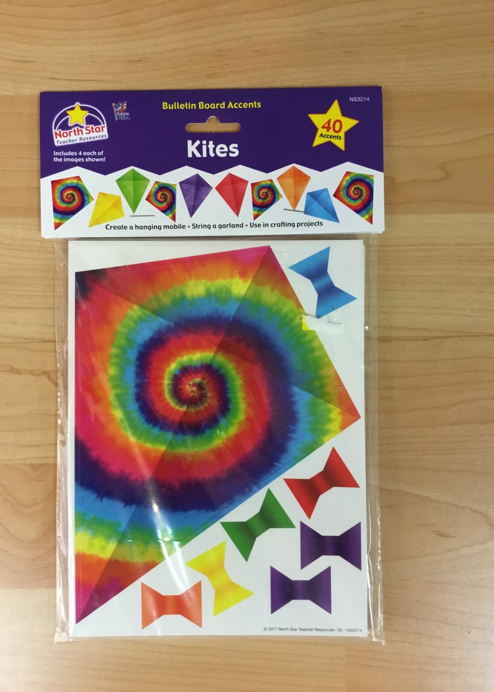 Tie Dye Kites Cutouts 40pc