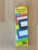 Polka Dots Nameplates 32pk