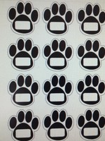 Black Paws Die-Cut Magnets 12pc