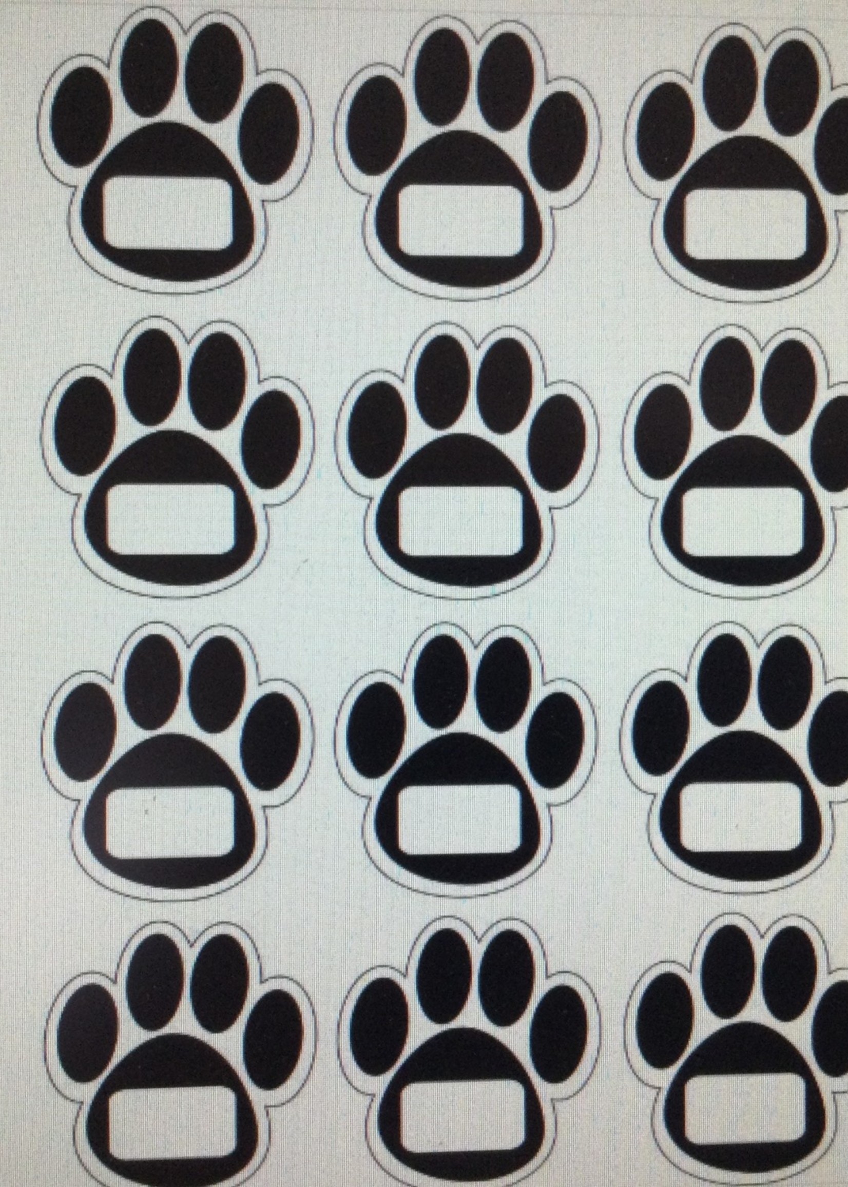 Black Paws Die-Cut Magnets 12pc