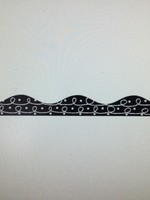 Chalk Dotted Loops Black Magnetic Border 12 12"pc