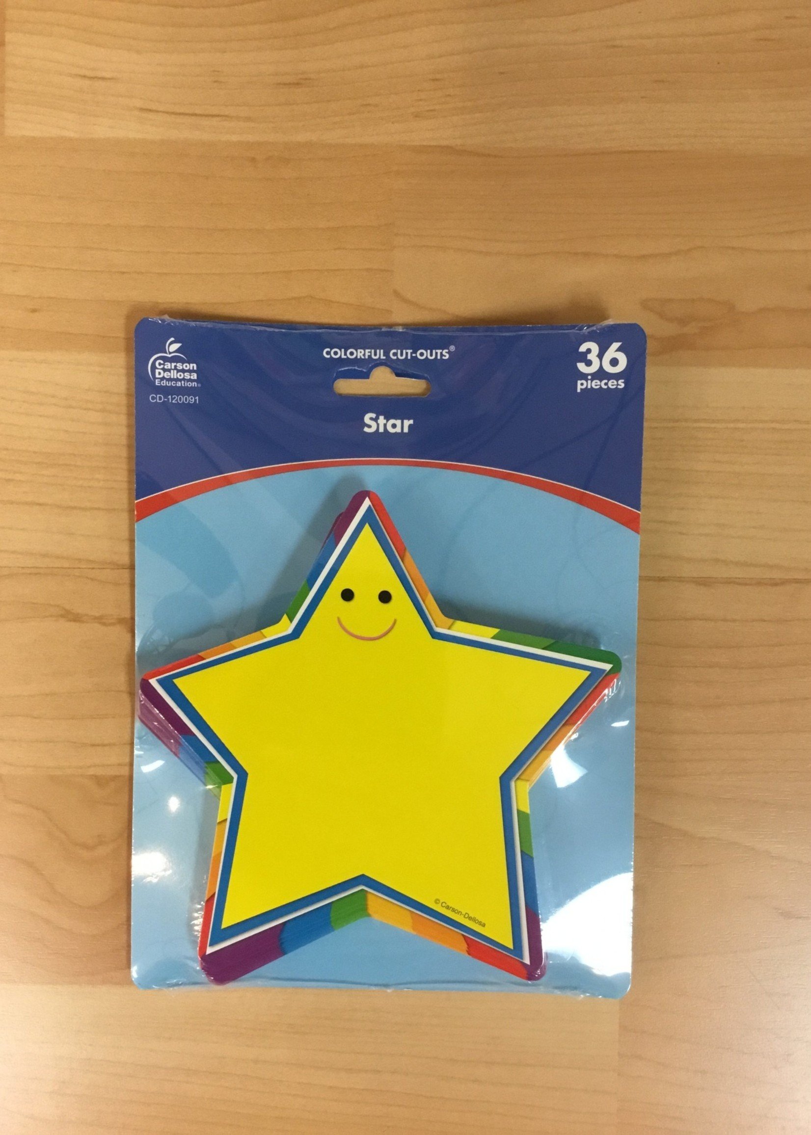 Star Smiley Face Cutouts 36pc