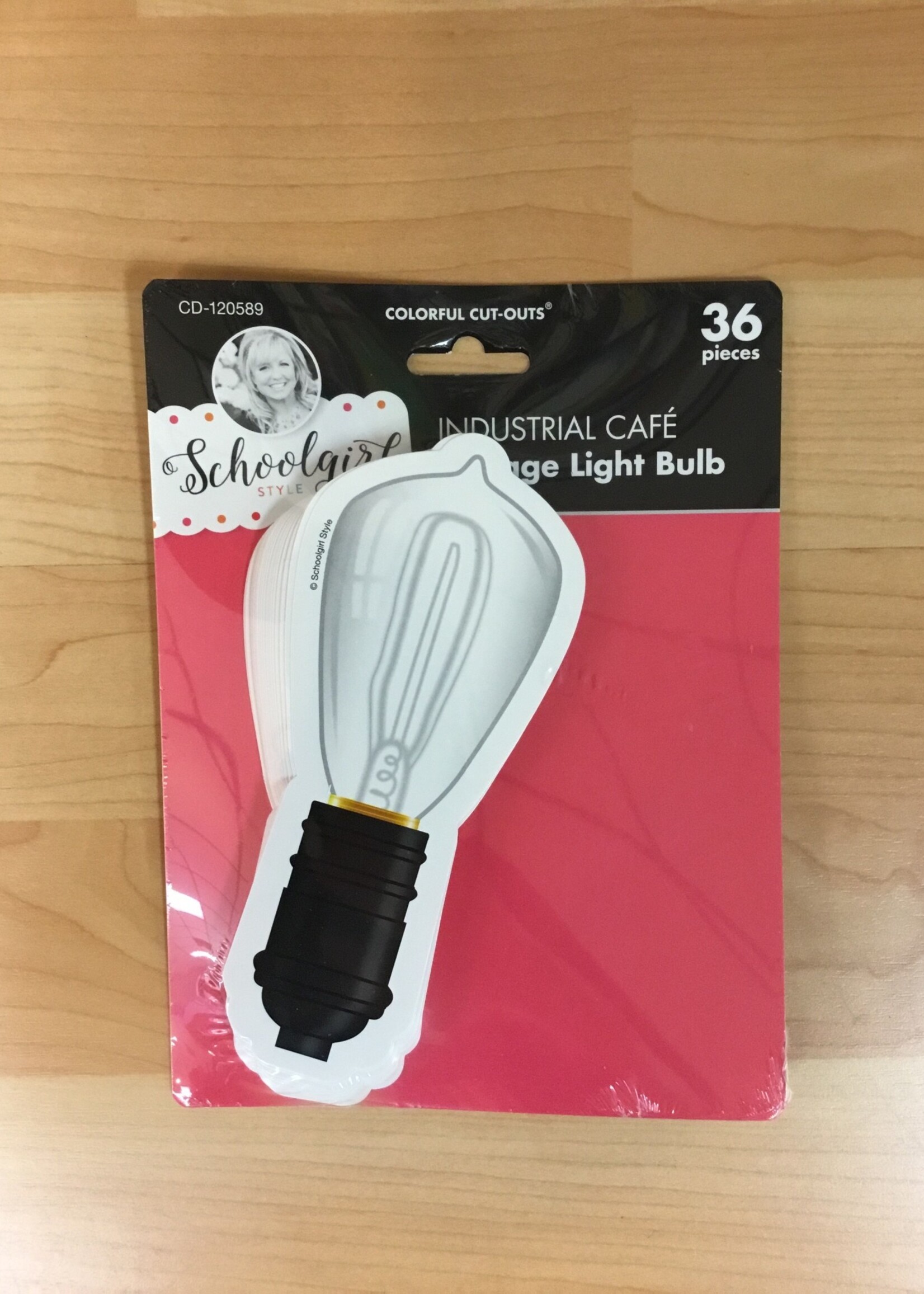 Schoolgirl Style Vintage Light Bulbs Industrial Cafe Cutouts