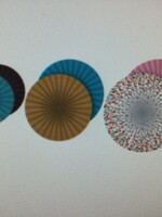Confetti Hanging Paper Fans 3pc