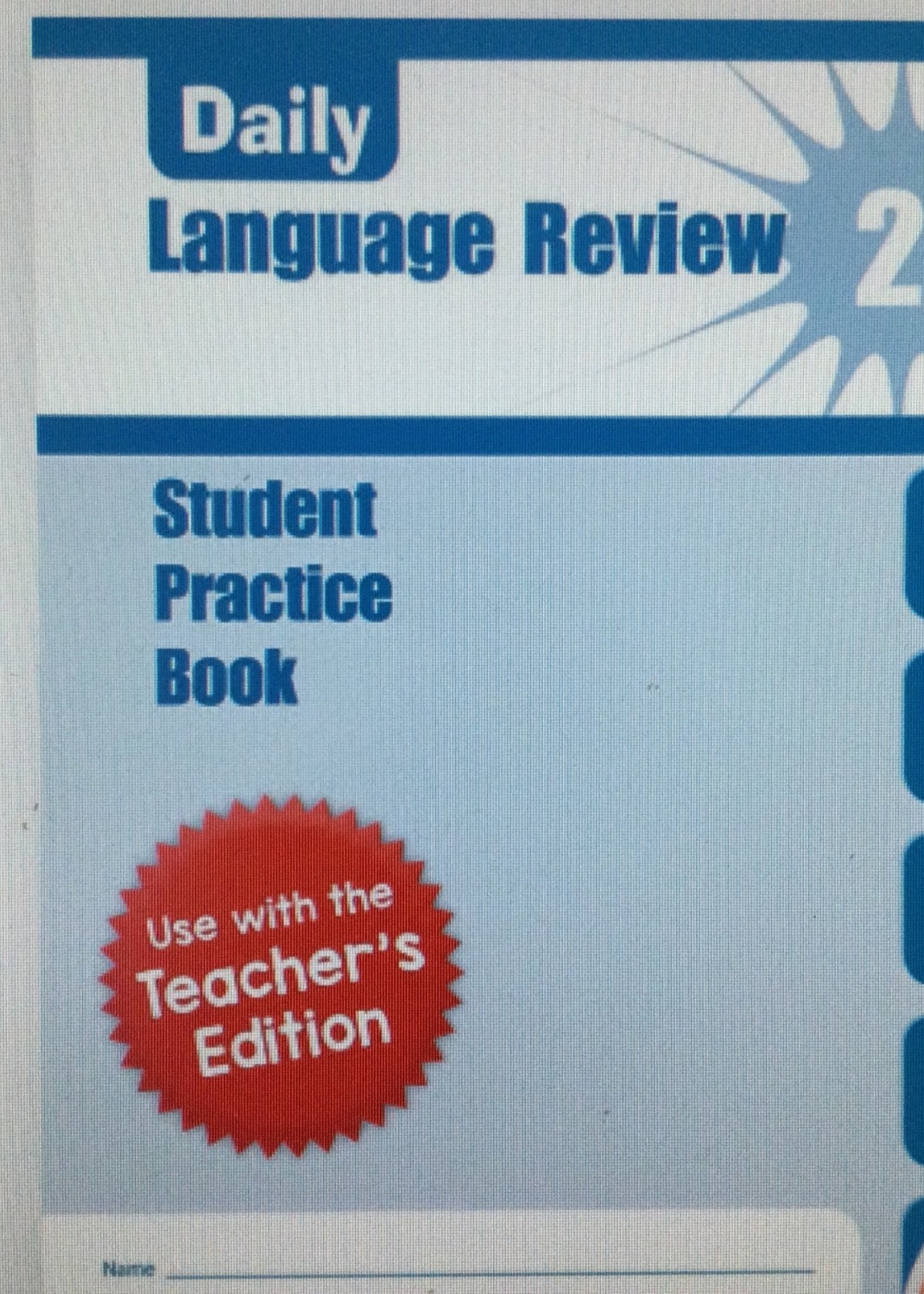 Daily Language Review Gr.2 Student Book