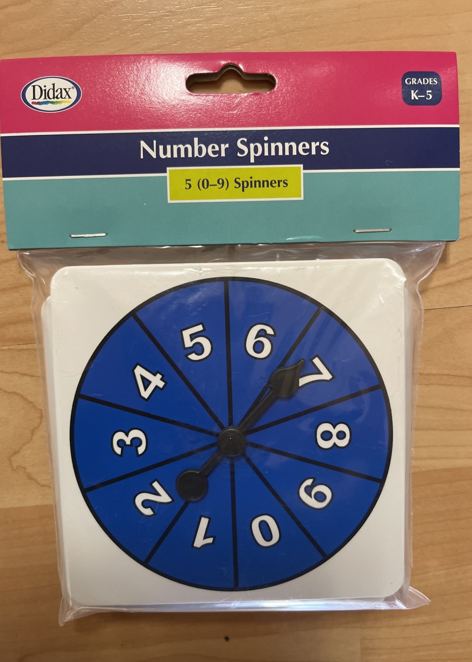 0-9 Number Spinners 5pc