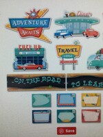 Mid Century Mod On the Road to Learning Mini Bulletin Board