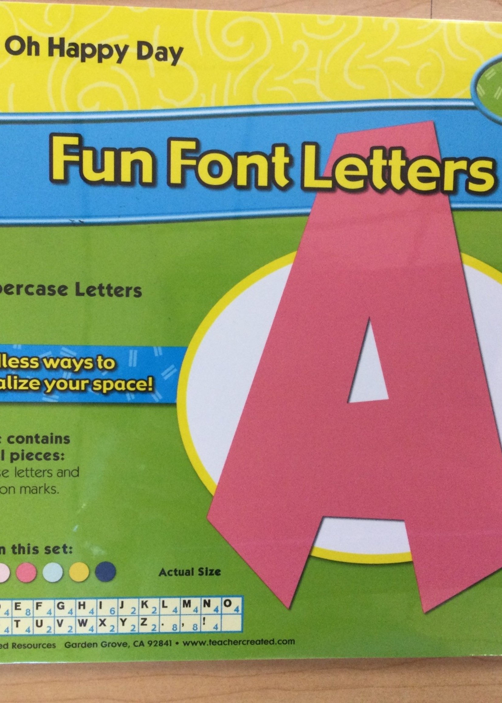 Oh Happy Day 7" Fun Font Letters 120pc