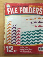 Chevron Asst File Folders