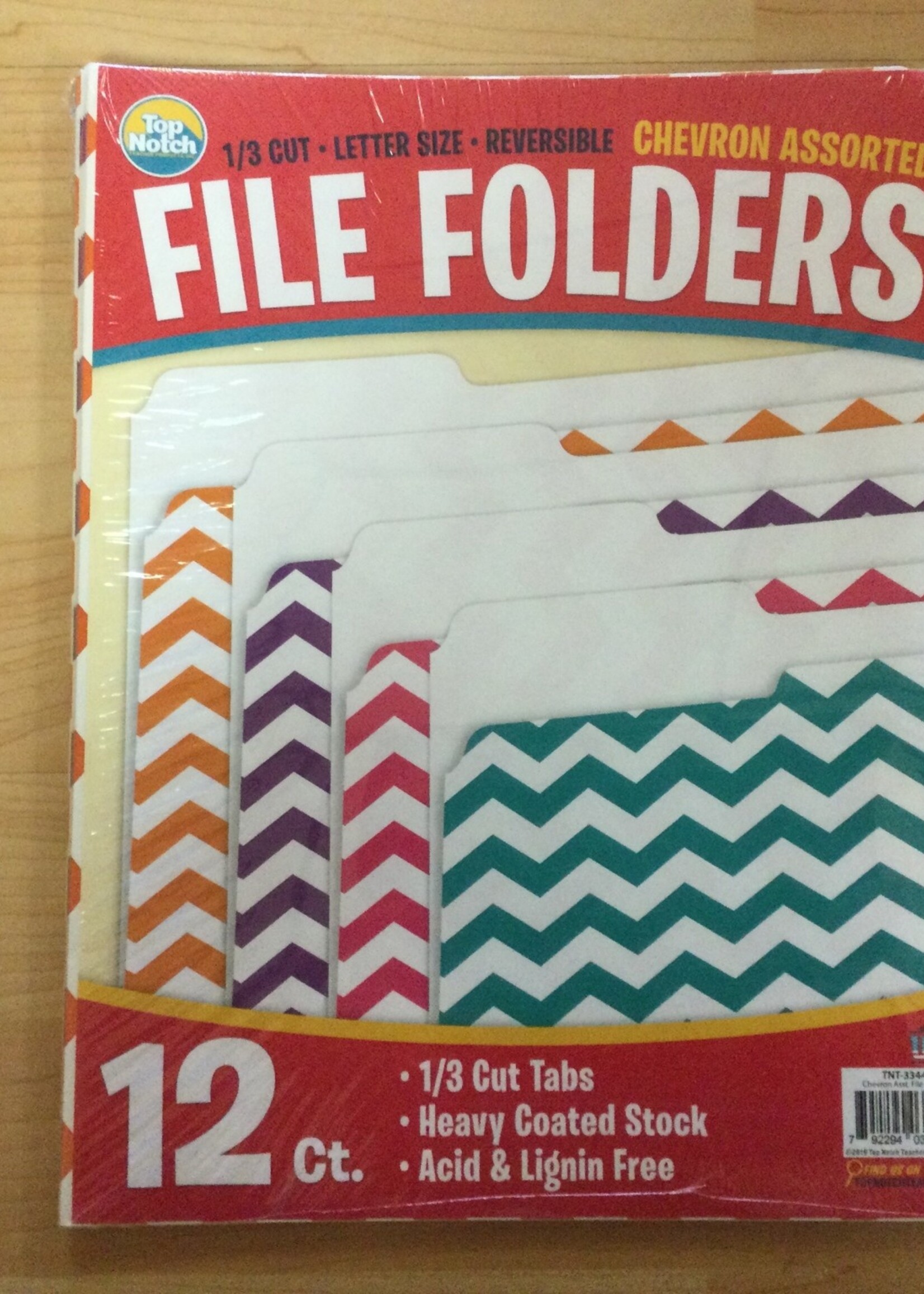 Chevron Asst File Folders