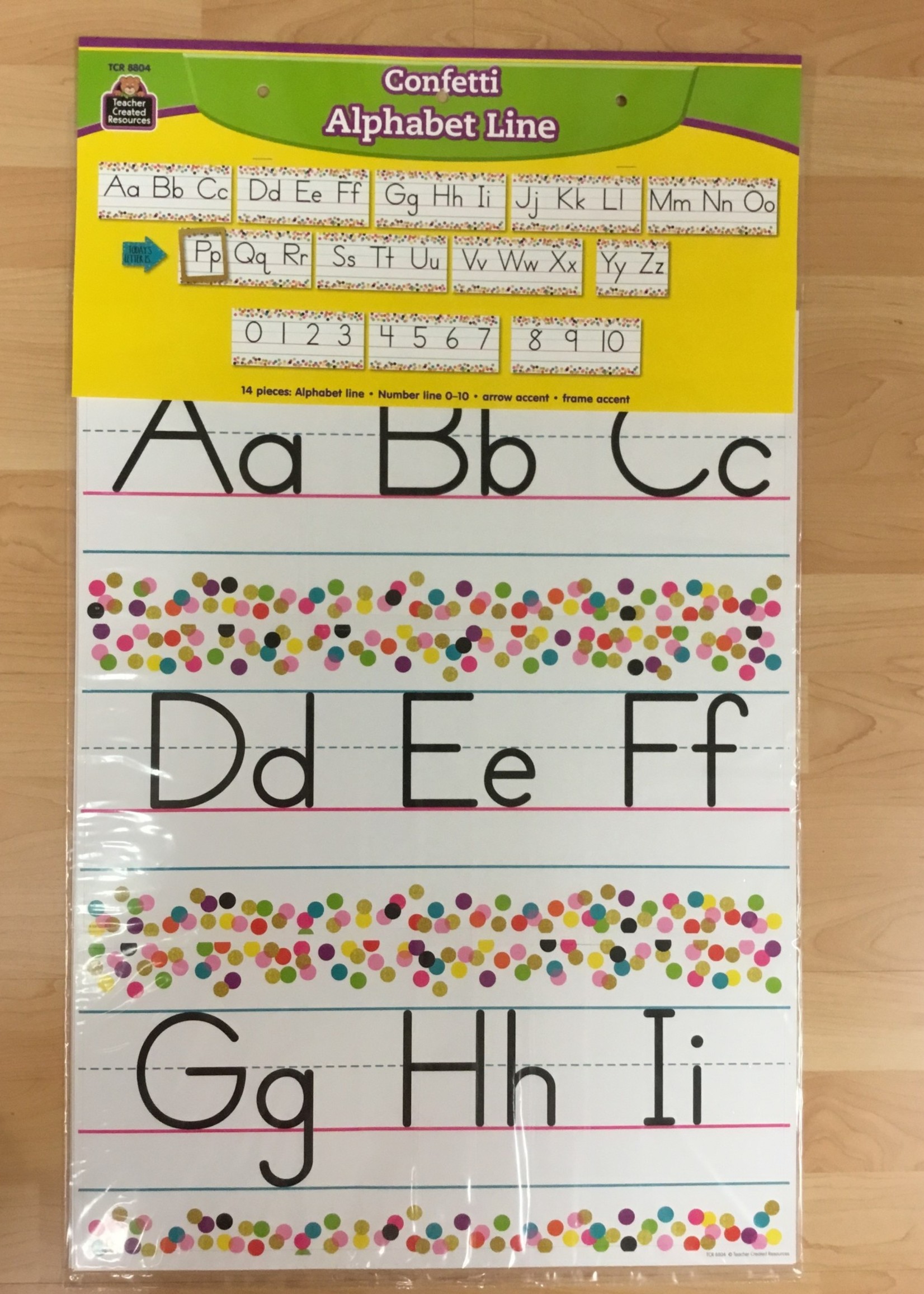 Confetti Print Alphabet Line Bulletin Board