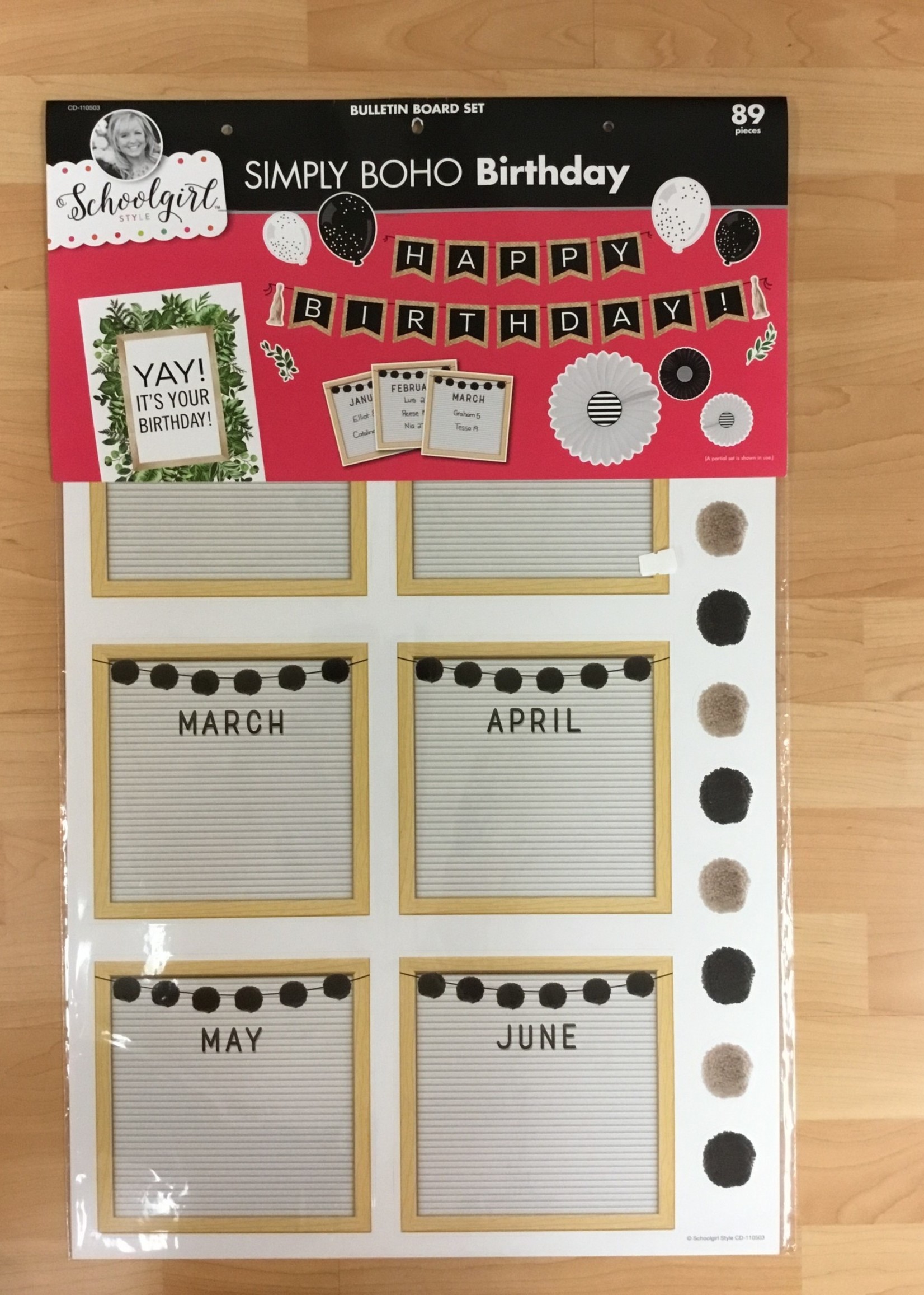 Schoolgirl Style Simply Boho Birthday Bulletin Board