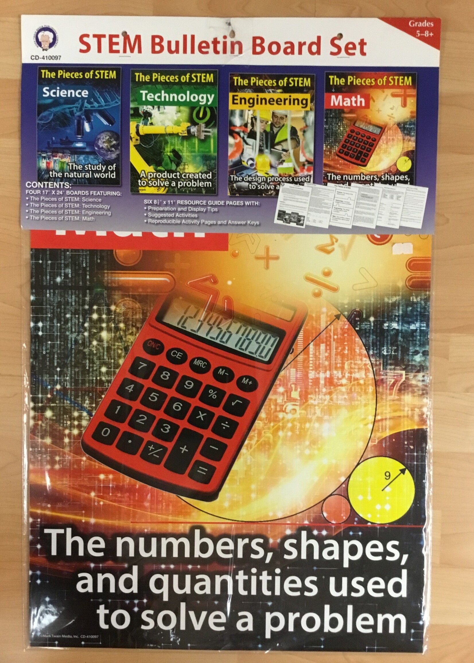 STEM Bulletin Board Set Grades 5-8 4pc